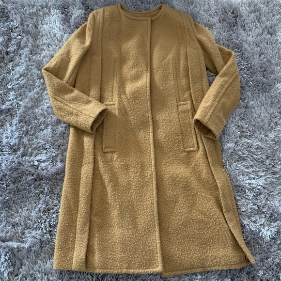 Alexander Wang Women’s Natural Nubby Wool Coat 0 - Picture 2 of 10